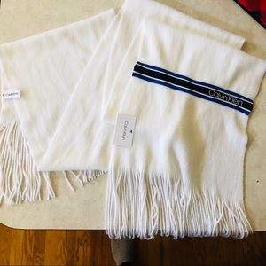 Calvin Klein white winter scarf
